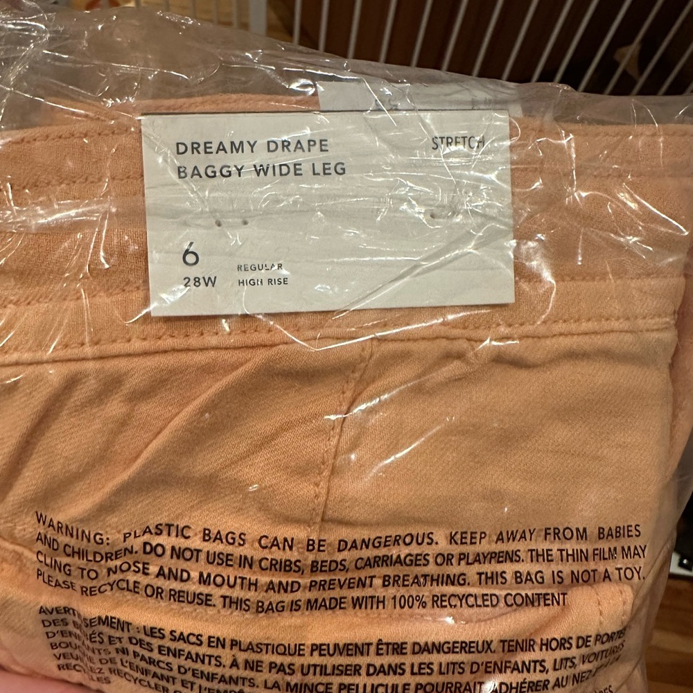 American Eagle Outfitters Orange Wide-Leg Pants - Picture 3 of 3